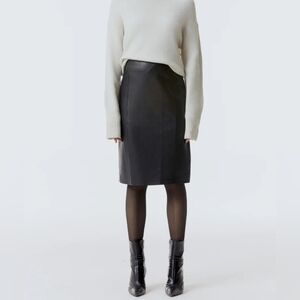Vintage Sterling Stall Black Leather Skirt